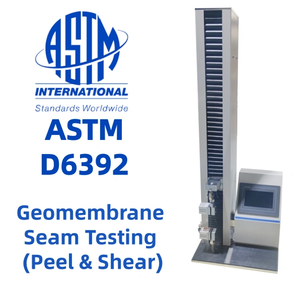 ASTM D6392 Zkouška geomembránových švů (odlupování a smyk)