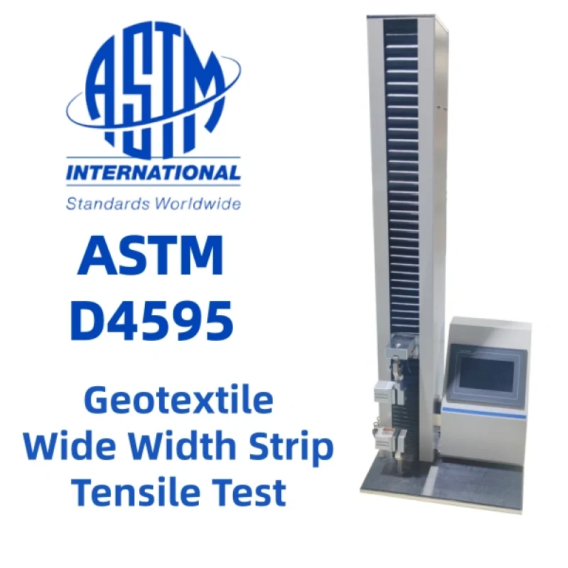 ASTM D4595 Geotekstil Geniş Genişlik Şerit Çekme Testi